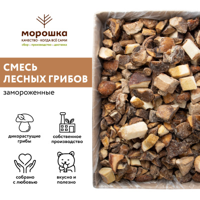 Смесь лесных грибов 1 кг, п/п пакет