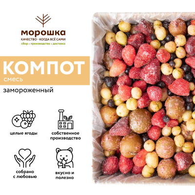 Компотная смесь замороженная 10 кг, коробка
