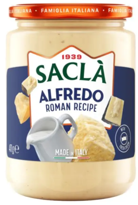 Соус сливочный "Sacla" Альфредо для пасты, 411 г