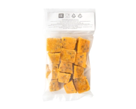Маракуйя кубик с косточкой замороженная, 300 грамм