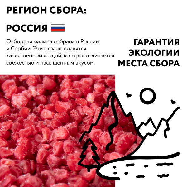 Малина Грис Экстра замороженная, 250 г