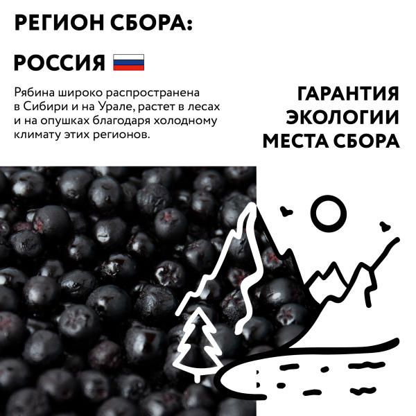 Черноплодная рябина замороженная 250 г