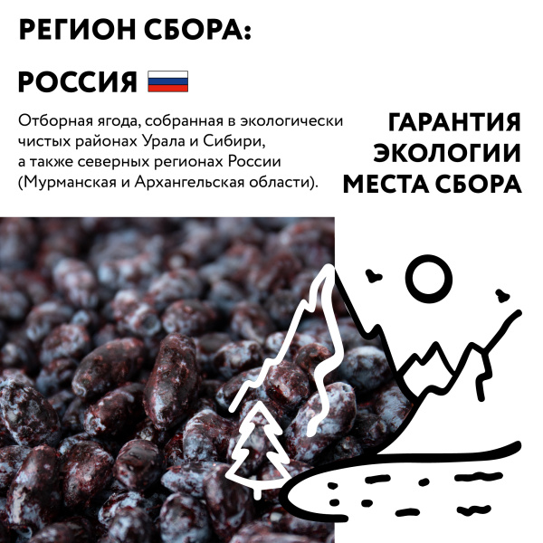 Жимолость голубая замороженная 250 гр. в прозрачной коробочке