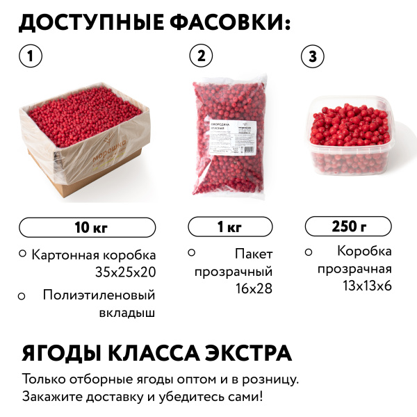 Смородина красная замороженная 250 г