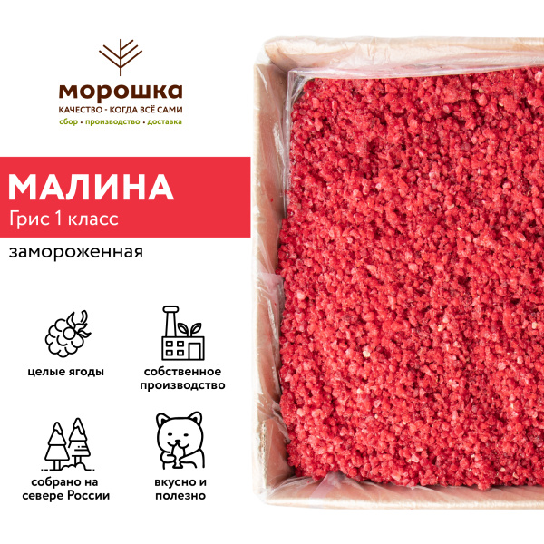 Малина Грис 1 класс замороженная, 250 г