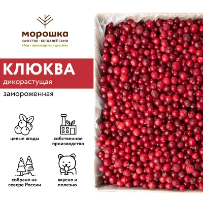 Клюква 250 гр. в прозрачной коробочке