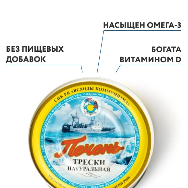 Печень трески ж/б Всходы коммунизма 1 шт