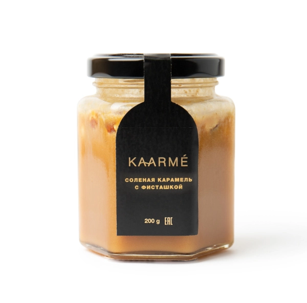 Карамель мягкая соленая с фисташкой, KAARME, 200 гр