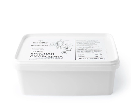 Пюре фруктовое быстрозамороженное "Красная смородина", с сахаром, 1 кг