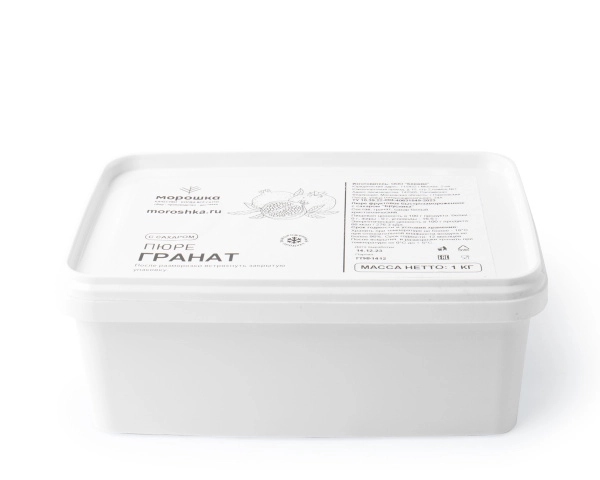 Пюре фруктовое быстрозамороженное "Гранат", с сахаром, 1 кг
