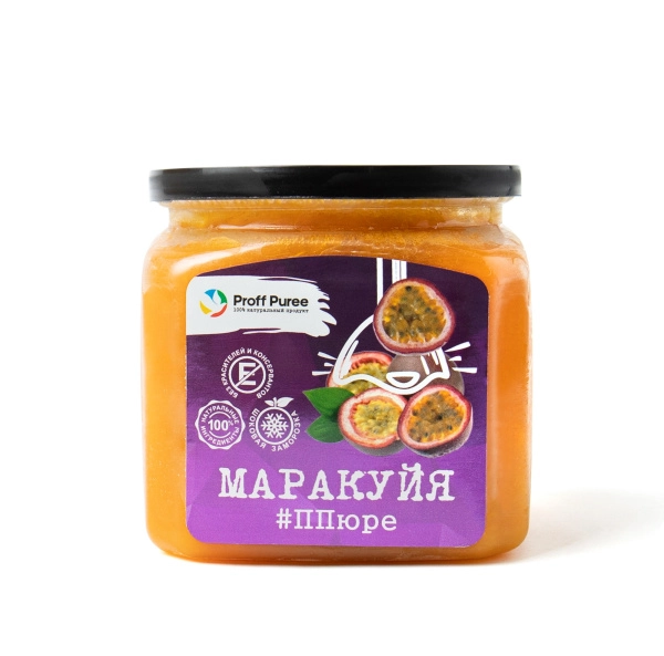 Фруктовое пюре замороженное "Proff Puree", маракуйя, 500 грамм