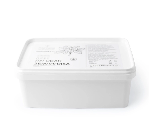 Пюре фруктовое быстрозамороженное "Земляника луговая", с сахаром, 1 кг