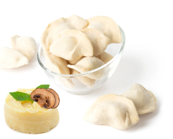 Вареники ручной лепки с картофелем и грибами, 500 г
