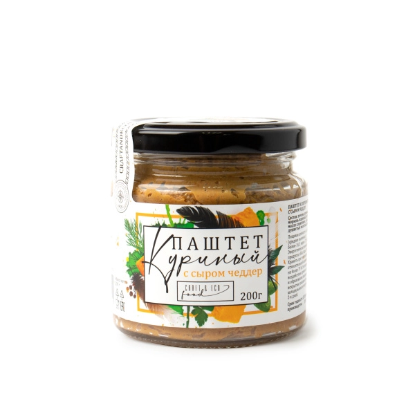 Паштет из печени цыплёнка с сыром чеддер, 200 гр