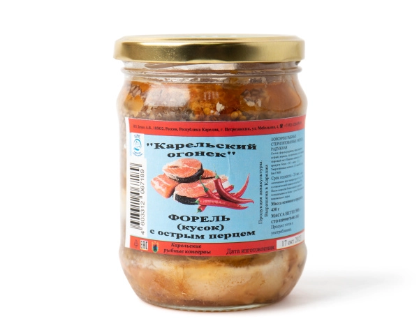 Форель с острым перцем "Карельский огонек", 500 г