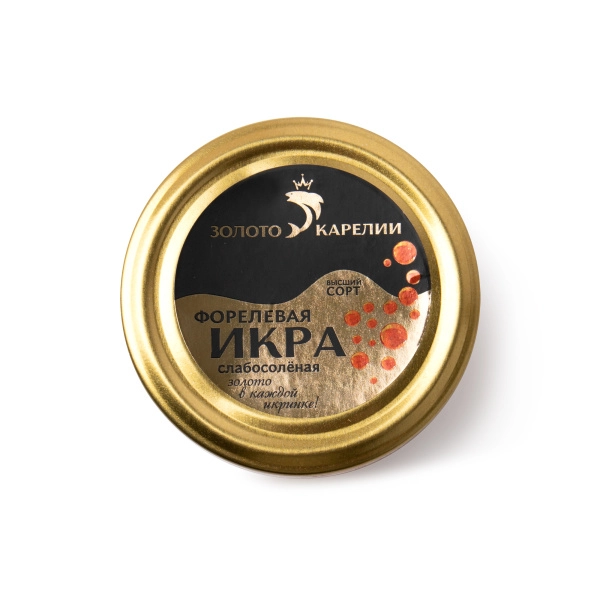 Икра форели слабосоленая "Золото Карелии" 250 г