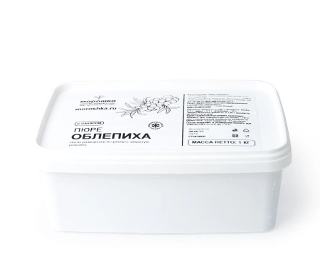 Пюре фруктовое быстрозамороженное "Облепиха", с сахаром,1кг