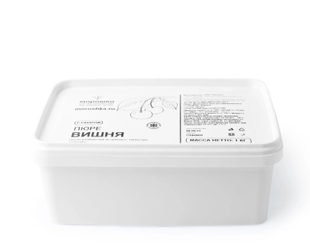 Пюре фруктовое быстрозамороженное "Вишня", с сахаром, 1 кг