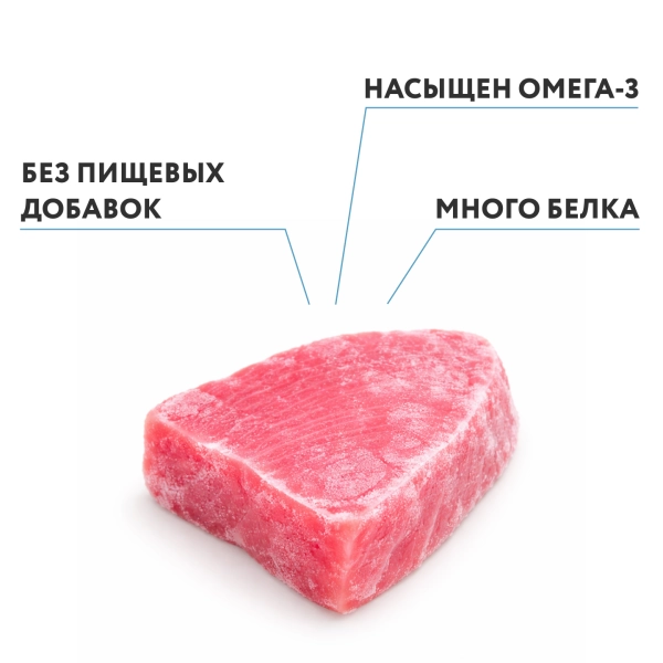 Тунец, филе, стейки в вакууме (упаковка 500 гр)
