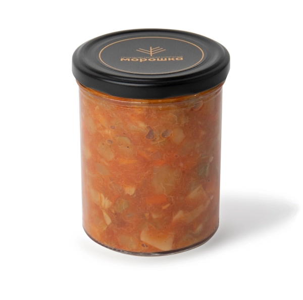 Закуска овощная с лесными грибами. Кабачки с белыми грибами, 0,43 л