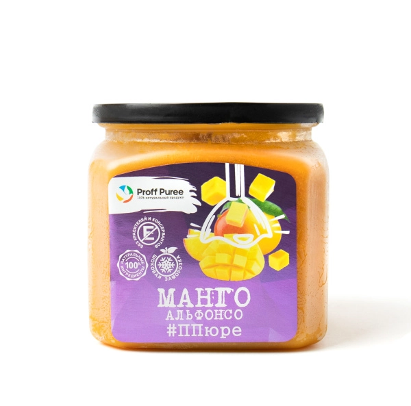 Фруктовое пюре замороженное "Proff Puree", манго Альфонсо, 500 грамм