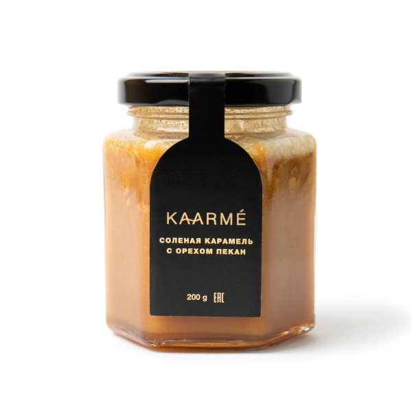 Карамель мягкая соленая с орехом пекан, KAARME, 200 гр