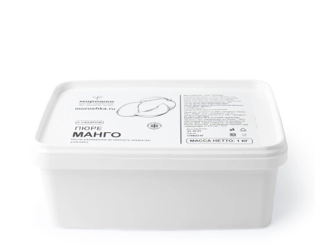 Пюре фруктовое быстрозамороженное "Манго", с сахаром, 1 кг Пюре фруктовое быстрозамороженное "Манго", с сахаром, 1 кг
