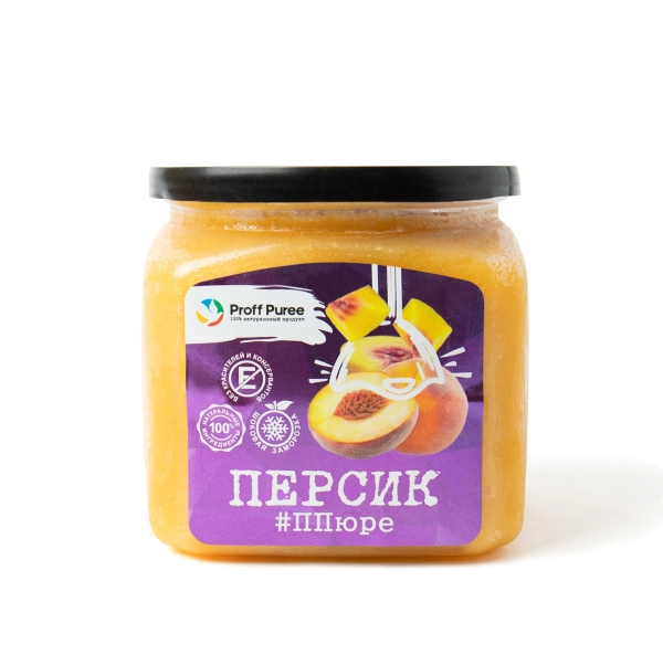 Фруктовое пюре замороженное "Proff Puree", персик, 500 грамм