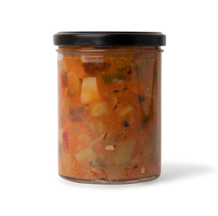 Закуска овощная с лесными грибами. Фасоль с белыми грибами, 0,43 л