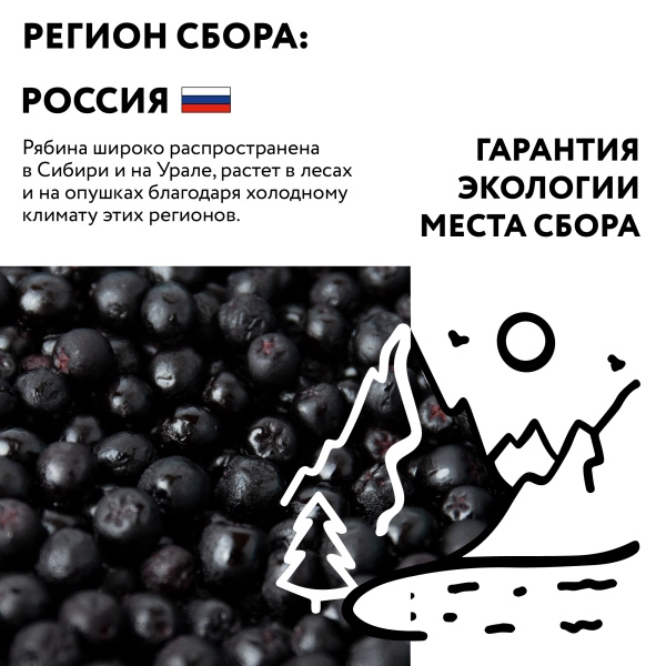 Черноплодная рябина замороженная 250гр.