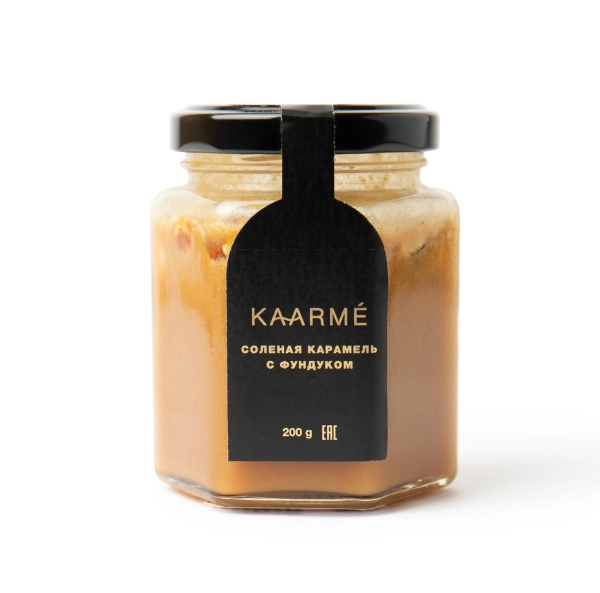 Карамель мягкая соленая с фундуком, KAARME, 200 гр