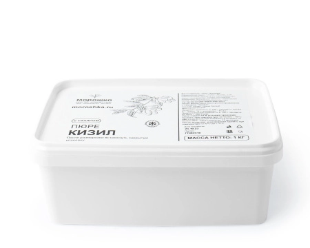 Пюре фруктовое быстрозамороженное "Кизил", с сахаром, 1 кг