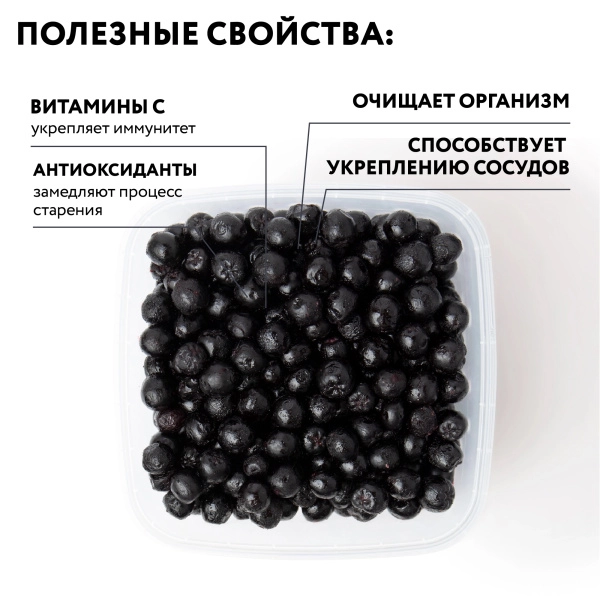 Черноплодная рябина замороженная 250гр.
