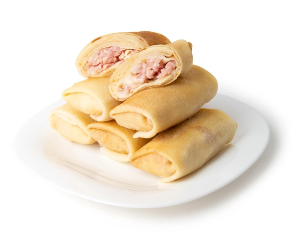 Блинчики ручной лепки с ветчиной и сыром, 500 г