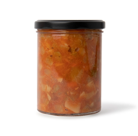 Закуска овощная с лесными грибами. Кабачки с белыми грибами, 0,43 л