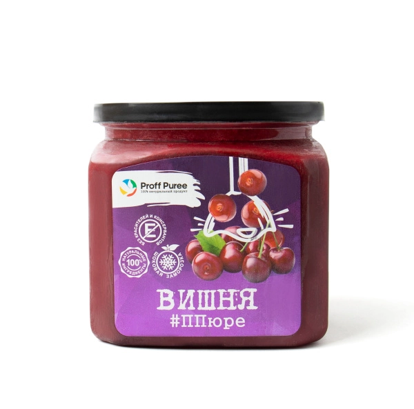Фруктовое пюре замороженное "Proff Puree", вишня, 500 грамм
