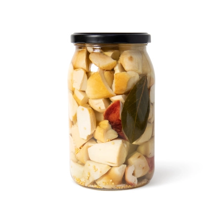 Белый гриб соленый АЛТАЙСКИЙ резаный, 0,9 л, горячий посол