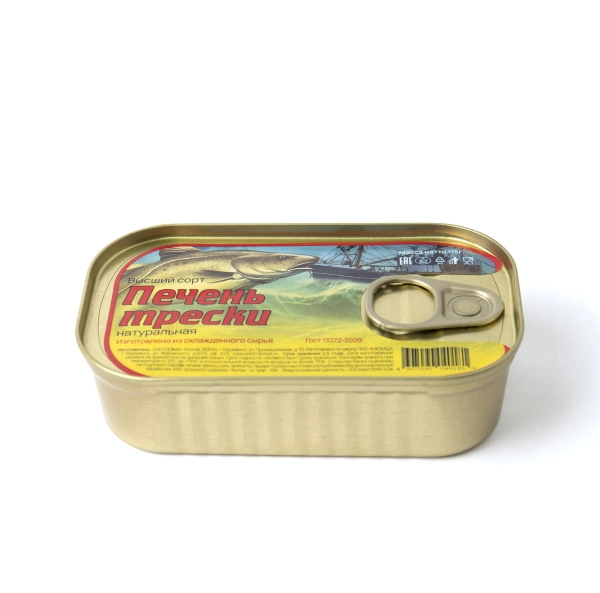 Печень трески натуральная "Каскад", высший сорт, 115 г