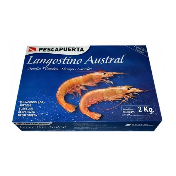 Креветки "Лангустины" с головой 20/30, 1 кг