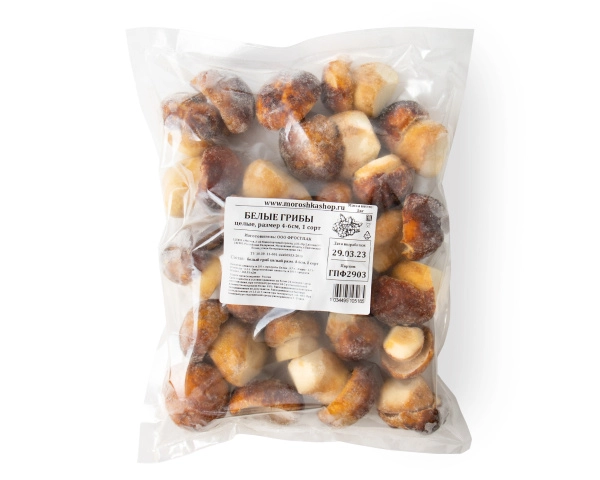 Гриб белый 4-6 см. 1 кг. П/П пакет