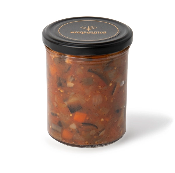 Закуска овощная с лесными грибами. Баклажаны с подосиновиками, 0,43 л