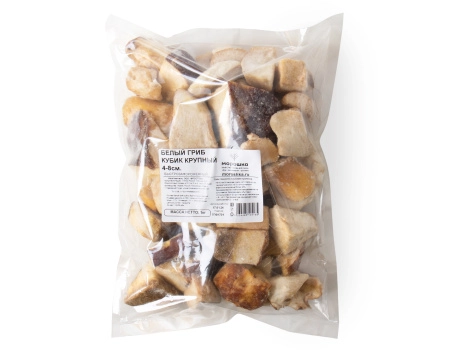 Белый гриб кубик, крупный, 4-8 см, замороженный, 1 кг