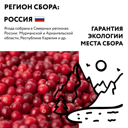 Клюква 250 гр. в прозрачной коробочке