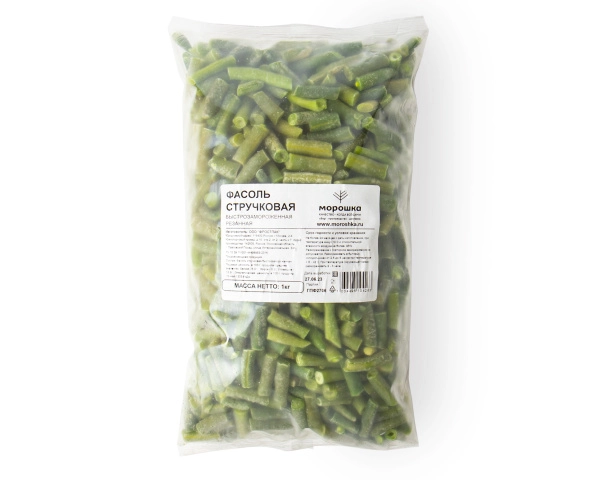 Фасоль стручковая резаная 1 кг. п/п пакет