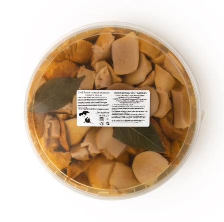 Белый гриб соленый резаный, 3,2л