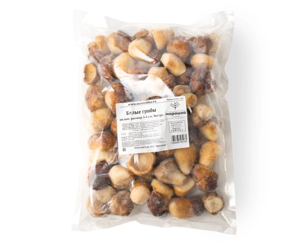 Гриб белый 3-4 см 1 кг. п/п пакет