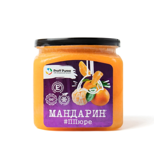 Фруктовое пюре замороженное "Proff Puree", мандарин, 500 грамм