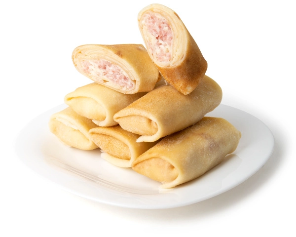 Блинчики ручной лепки с ветчиной и сыром, 500 г