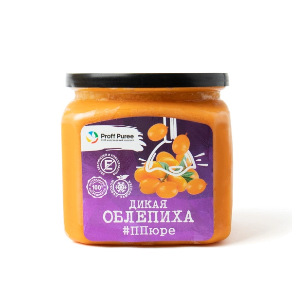Фруктовое пюре замороженное "Proff Puree", облепиха дикая, 500 грамм