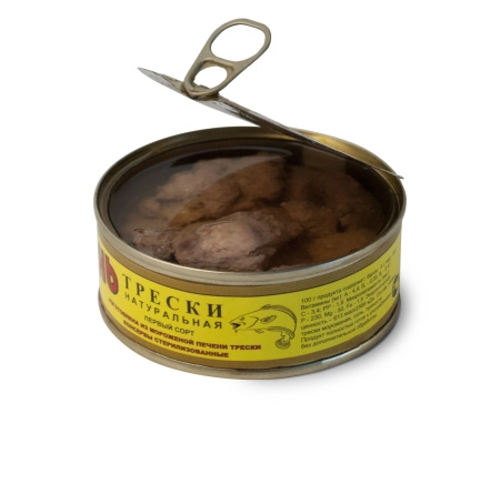 Печень трески натуральная Первый сорт, 230 гр